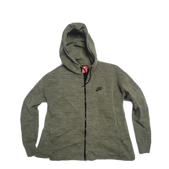 Nike Tech Knit Women’s Full Zip Hoodie Size Medium L835641-387 - Picture 3 of 12